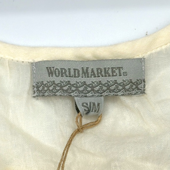 NWT World Market Natalie Cream and blue Coverup | Size: S/M - Picture 6 of 10